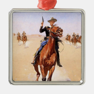 Trooper of the Plains (Cowboy Horse Rider) Metal Ornament
