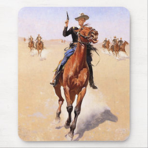 Trooper of the Plains (Cowboy Horse Rider) Mouse Pad