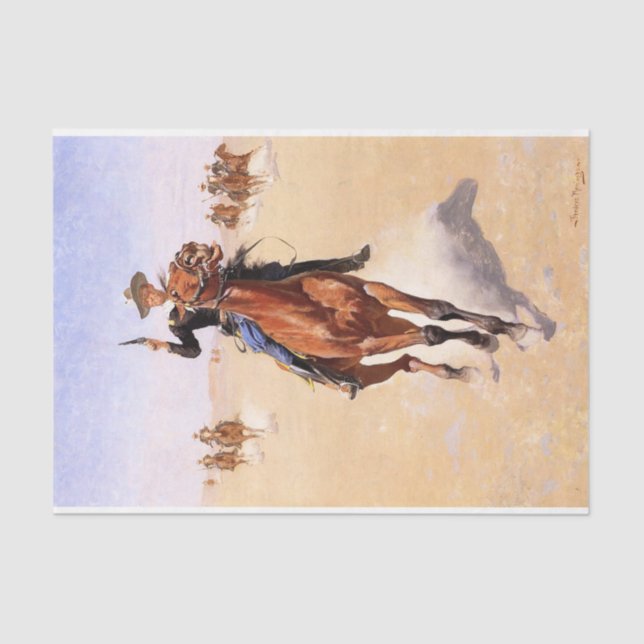 Trooper of the Plains (Cowboy Horse Rider) Tissue Paper (Front)