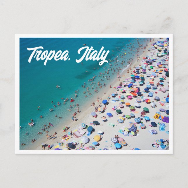 Tropea Italy Aerial Beach Photo Postcard (Front)