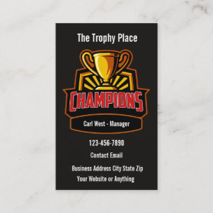 Trophy And Awards Store Business Cards