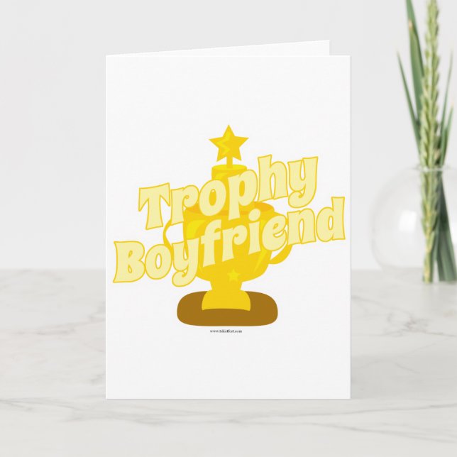 Trophy Boyfriend Love My man Card (Front)