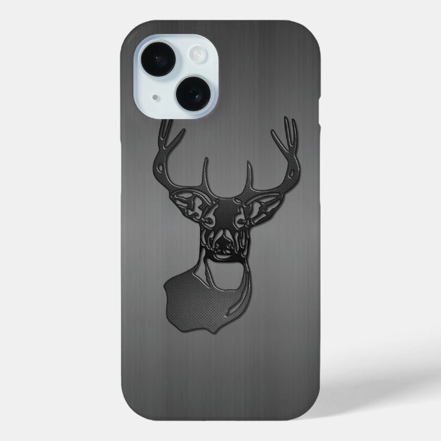 Trophy Buck Deer - Brushed Gun Metal Case-Mate iPhone Case (Back)