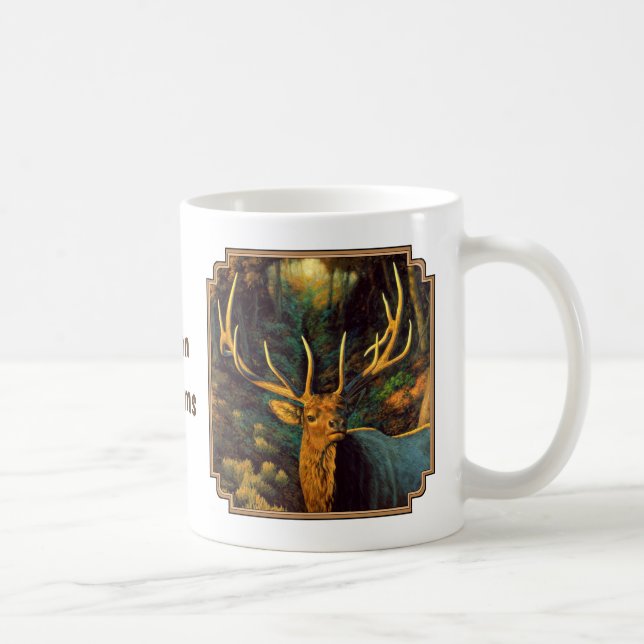 Trophy Bull Elk in Autumn Coffee Mug (Right)