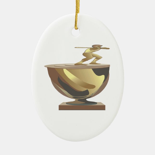 Trophy Ceramic Tree Decoration (Front)