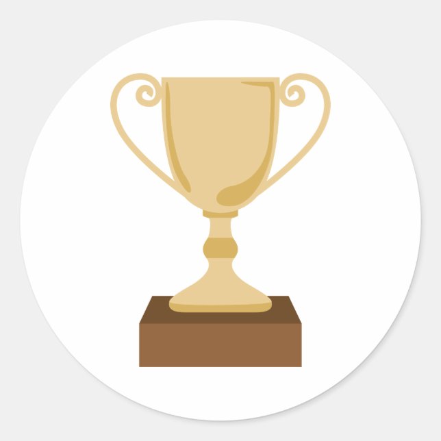 Trophy Classic Round Sticker (Front)