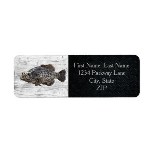 Trophy Crappie Fishing Return Address Labels