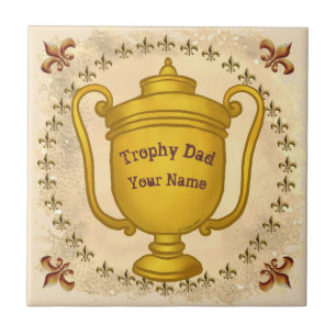 Trophy Dad Ceramic Tile