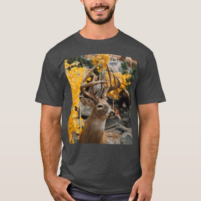 Trophy Deer Ceramic Tile T-Shirt (Front)