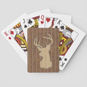 Trophy Deer with Antlers Playing Cards