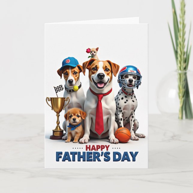 Trophy Dog Fathers Day Card (Front)