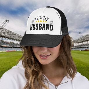 Trophy Husband Dad Cap - Funny EmbroideTrucker Hat