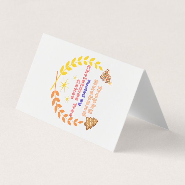 Trophy Husband Fueled by Christmas Tree Cakes Business Card (Front)