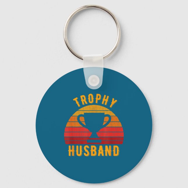 Trophy Husband Funny Design For Graphic Art Key Ring (Front)