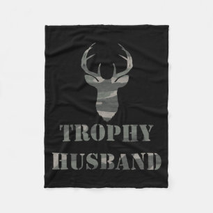 Trophy Husband Funny Mens Gift T Shirt  Fleece Blanket