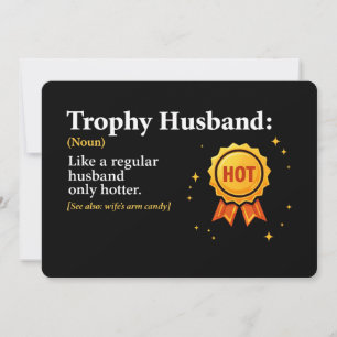 Trophy Husband World's Greatest Husband 1st Place Invitation