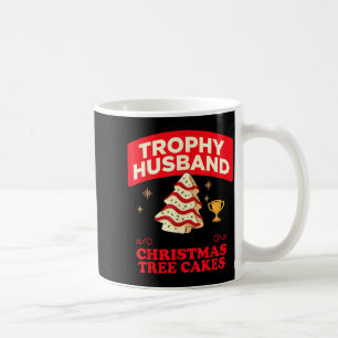 Trophy Retro Husband Fueled By Christmas Tree Cake Coffee Mug