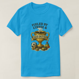 Trophy-shaped coffee mug steaming with little kid T-Shirt