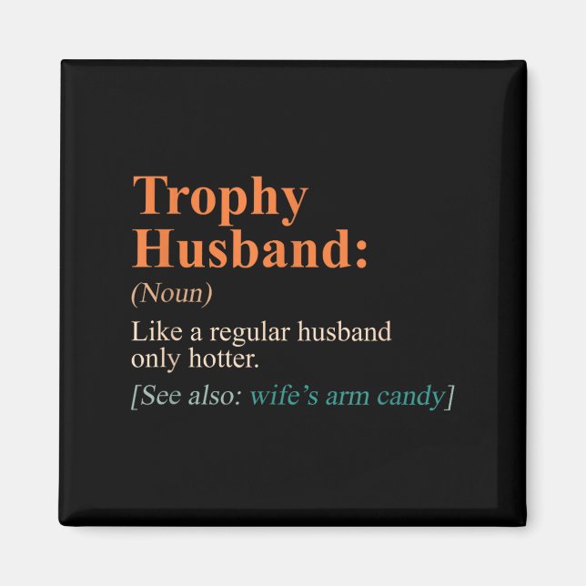 Trophy That Husband Definition Funny Artwork Magnet (Front)