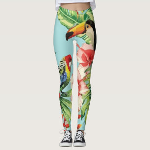 Tropic Bird Toucan Multicolor Parrot Leggings