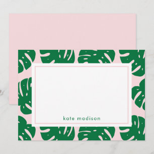Tropic Chic Personalised Stationery Custom Colour Holiday Card