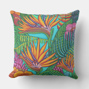 Tropic Gems Outdoor Throw Pillow, Cushion