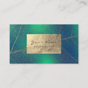 Tropic Gold Foil Botanical Herbs Nature Theripst Business Card