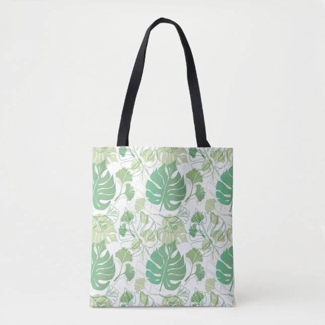 Tropic green print on Tote (Front)