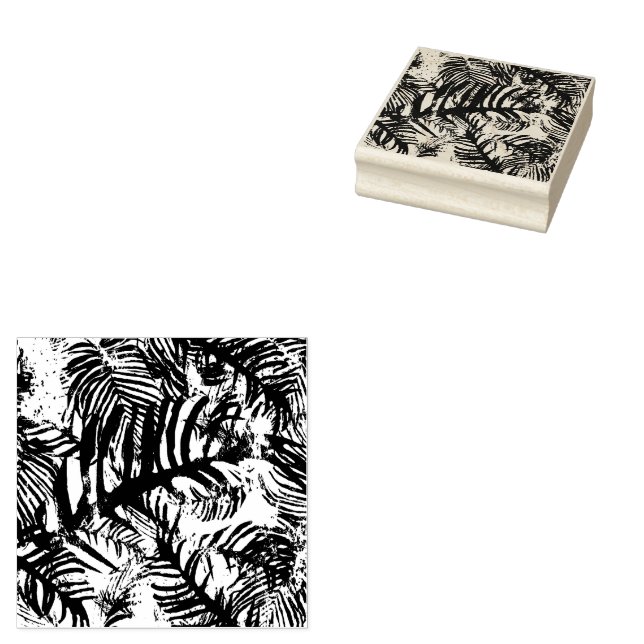 Tropic Leaves Rubber Stamp (Stamped)