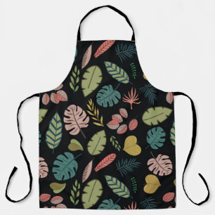 Tropic leaves seamless pattern apron