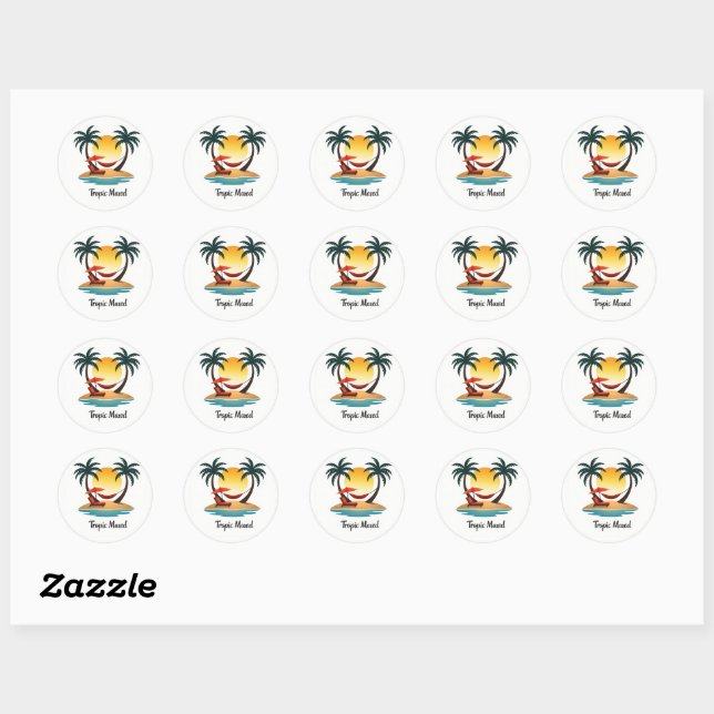 Tropic Mood Clean Sunset Sticker (Sheet)