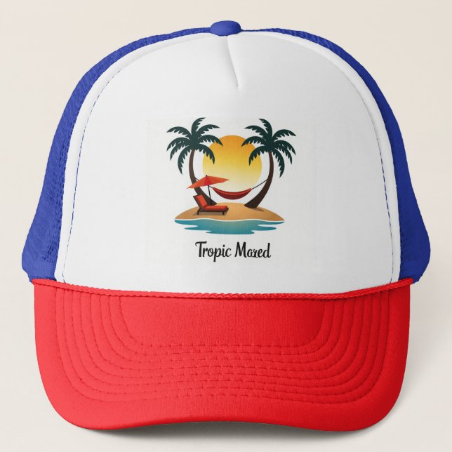 Tropic Mood Palm Tree Chill Hat (Front)