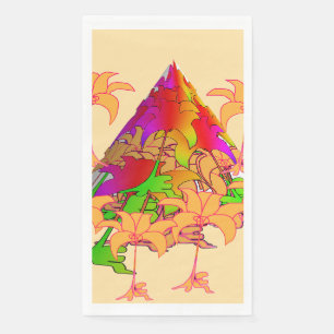 Tropic Mountain Floral Acrylic Napkin