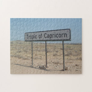 Tropic of Capricorn Road Sign Namibia. Jigsaw Puzzle