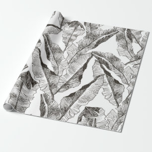 Tropic plants floral seamless jungle pattern. Prin Wrapping Paper