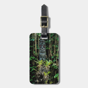 Tropic Pool Tiki Illustrated Hawaiian Luggage Tag