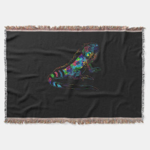 Tropic Reptile Zoo Keeper Gift Idea Iguana Premium Throw Blanket