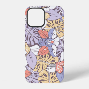 Tropic seamless pattern with orchid and monstera l iPhone 12 case