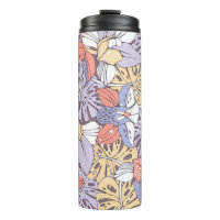 Tropic seamless pattern with orchid and monstera l
