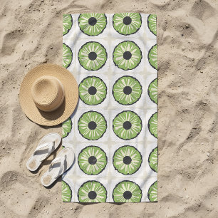 Tropic Slice Leafy Green Beach Towel