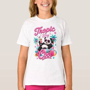Tropic Stay Cool Panda Tropical Girls’ T-Shirt