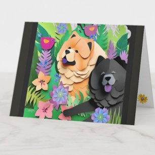 TROPIC TANGO red black chow  Card