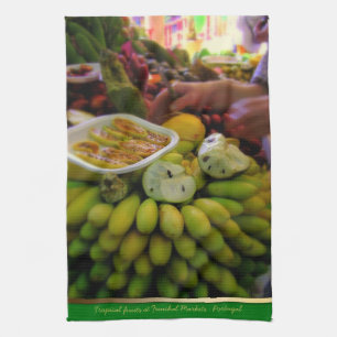 Tropica Fruits @ Funchal Markets Portugal Teatowel Tea Towel