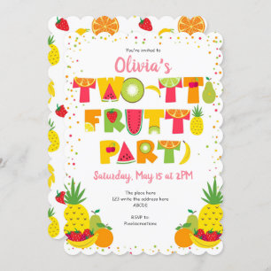 Tropica, Tutti Frutti, Summer, Girl 2nd Invitation