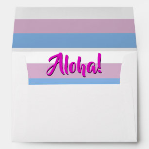 Tropical 21st Birthday Return Address Printed Envelope