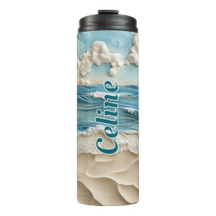 Tropical 3D Paradise Customizable  Thermal Tumbler