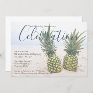 Tropical 50th Wedding Anniversary Celebration Invitation