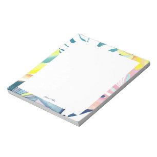 Tropical Abstract Art Personalised Stationery Notepad
