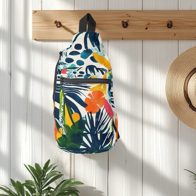 Tropical Abstract Pattern  Sling Bag (Creator Uploaded)