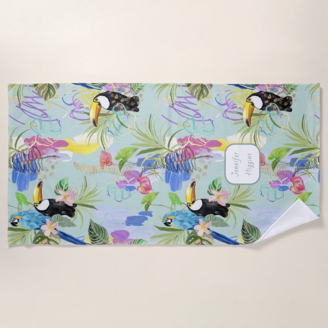 Tropical Abstractions  Beach Towel (Front)